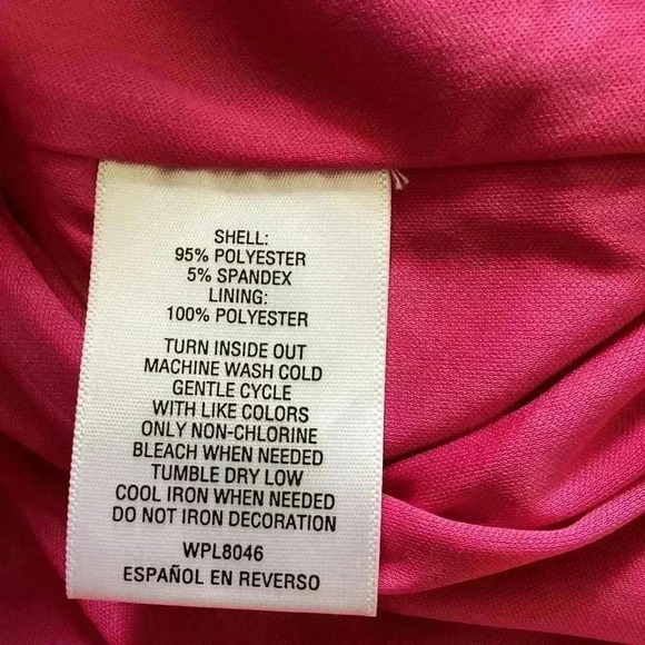 JM Collection Pink& Black Sleeveless Midi Dress Size Large - Picture 6 of 6